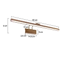 Steinhauer Steinhauer Wall luminaire LITHO LED, 1 flame, 60cm, bronze
