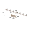Steinhauer Luminaire mural LITHO 60 langue, CCT Switch, avec prise de courant, inclinable, avec variateur tactile IP20