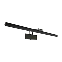 Luminaire mural LITHO 60 langue, CCT Switch, avec prise de courant, inclinable, avec variateur tactile IP20, noir mat gradable