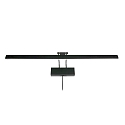 Steinhauer Luminaire mural LITHO 60 langue, CCT Switch, avec prise de courant, inclinable, avec variateur tactile IP20, noir mat gradable