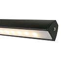 Steinhauer Luminaire mural LITHO 60 langue, CCT Switch, avec prise de courant, inclinable, avec variateur tactile IP20, noir mat gradable