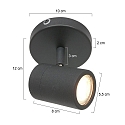 Mexlite Mexlite Spot, 1 flame. GU10, IP44, black