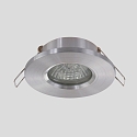 Steinhauer Lumière encastrée PÉLITE SPOT rond, rigide, avec câble ouvert GU10 IP44, acier brossé gradable