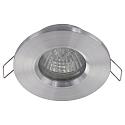 Steinhauer Lumière encastrée PÉLITE SPOT rond, rigide, avec câble ouvert GU10 IP44, acier brossé gradable