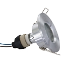 Steinhauer Lumière encastrée PÉLITE SPOT rond, rigide, avec câble ouvert GU10 IP44, acier brossé gradable