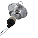 Steinhauer Lumière encastrée PÉLITE SPOT rond, rigide, avec câble ouvert GU10 IP44, acier brossé gradable