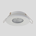 Steinhauer Lumière encastrée PÉLITE SPOT rond, rigide, avec câble ouvert GU10 IP44, blanc mat gradable