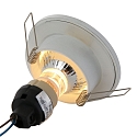 Steinhauer Lumière encastrée PÉLITE SPOT rond, rigide, avec câble ouvert GU10 IP44, blanc mat gradable