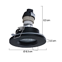 Lumière encastrée PÉLITE SPOT rond, rigide, avec câble ouvert GU10 IP44