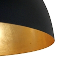 Steinhauer Luminaire � suspension SEMICIRKEL � 1 flamme, grand, semi-circulaire E27 IP20, noir mat gradable