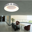 Steinhauer ceiling luminaire RINGLEDE - � 38CM round, medium, direct / indirect IP20, silver brushed dimmable