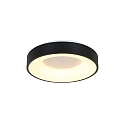 Steinhauer Luminaire de plafond RINGLEDE - � 38CM rond, m�dium, direct / indirect IP20, noir mat gradable