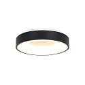 Steinhauer Luminaire de plafond RINGLEDE - � 38CM rond, m�dium, direct / indirect IP20, noir mat gradable