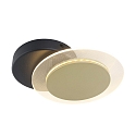 wall and ceiling luminaire LIDO round, adjustable, indirect, perforated IP20, black matt dimmable