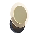 wall and ceiling luminaire LIDO round, adjustable, indirect, perforated IP20, black matt dimmable