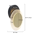 wall and ceiling luminaire LIDO round, adjustable, indirect, perforated IP20, black matt dimmable