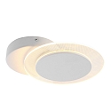 Steinhauer Applique et plafonnier LIDO rond, réglable, indirect, perforé IP20, blanc mat gradable