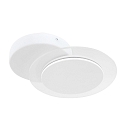 Steinhauer Applique et plafonnier LIDO rond, réglable, indirect, perforé IP20, blanc mat gradable