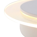 Steinhauer Applique et plafonnier LIDO rond, réglable, indirect, perforé IP20, blanc mat gradable