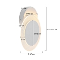Steinhauer Applique et plafonnier LIDO rond, réglable, indirect, perforé IP20, blanc mat gradable