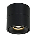 Mexlite Luminaire de plafond FEZ à 1 flamme, rond, pivotant, rotatif, reculer IP20, noir mat gradable