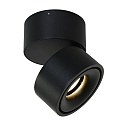 Mexlite Luminaire de plafond FEZ à 1 flamme, rond, pivotant, rotatif, reculer IP20, noir mat gradable