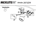 Mexlite Luminaire de plafond FEZ à 1 flamme, rond, pivotant, rotatif, reculer IP20, noir mat gradable