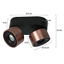 Mexlite ceiling luminaire FEZ BLACK IP20, dimmable