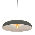 Steinhauer Luminaire � suspension KRISIP Bas, � 1 flamme, plat E27 IP20, gris, mat gradable