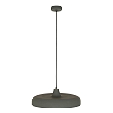 Steinhauer Luminaire � suspension KRISIP Bas, � 1 flamme, plat E27 IP20, gris, mat gradable