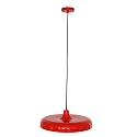 Luminaire � suspension KRISIP Bas, � 1 flamme, plat E27 IP20, rouge gradable