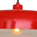 Luminaire � suspension KRISIP Bas, � 1 flamme, plat E27 IP20, rouge gradable