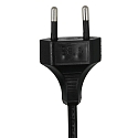 Steinhauer Lampe de table REFLEXION - Ø 22CM à 1 flamme, plat, avec interrupteur, avec prise de courant E27 IP20, noir mat 