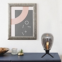 Steinhauer table lamp REFLEXION - Ø 15CM 1 flame, high, with switch, with plug E27 IP20, black matt 