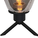Steinhauer table lamp REFLEXION - Ø 15CM 1 flame, high, with switch, with plug E27 IP20, black matt 