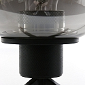 Steinhauer Lampe de table REFLEXION - Ø 14CM à 1 flamme, avec interrupteur, avec prise de courant E27 IP20, noir mat 