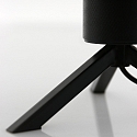 Steinhauer Lampe de table REFLEXION - Ø 14CM à 1 flamme, avec interrupteur, avec prise de courant E27 IP20, noir mat 