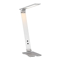 Steinhauer Lampe de table SERENADE rotatif, CCT Switch, inclinable, avec variateur tactile IP20, acier bross� gradable