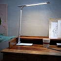 Steinhauer Lampe de table SERENADE rotatif, CCT Switch, inclinable, avec variateur tactile IP20, acier bross� gradable