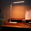 Steinhauer Lampe de table SERENADE rotatif, CCT Switch, inclinable, avec variateur tactile IP20, acier bross� gradable