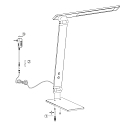 Steinhauer Lampe de table SERENADE rotatif, CCT Switch, inclinable, avec variateur tactile IP20, acier bross� gradable