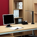 Steinhauer Lampe de table SERENADE rotatif, CCT Switch, inclinable, avec variateur tactile IP20, noir mat gradable