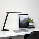 Steinhauer Lampe de table SERENADE rotatif, CCT Switch, inclinable, avec variateur tactile IP20, noir mat gradable