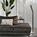Steinhauer floor lamp SERENADE CCT Switch, adjustable, with touch dimmer IP20, brushed aluminium dimmable