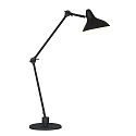Lampe de table KASKET avec interrupteur, avec bras articul�, avec prise de courant E27 IP20, noir mat 