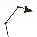 anne light & home Lampe de table KASKET avec interrupteur, avec bras articul�, avec prise de courant E27 IP20, noir mat 