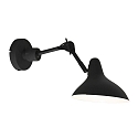 anne light & home Luminaire mural KASKET avec interrupteur, avec bras articul�, avec prise de courant E27 IP20, noir mat 