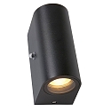 Steinhauer Luminaire mural d�ext�rieur LOGAN haut bas, rond, avec capteur de luminosit�, commutable GU10 IP54, noir mat 