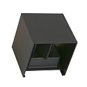 Steinhauer Steinhauer Outdoor wall luminaire, LED, 2 flames, with sensor, 2x3W, 2700K, IP54, black