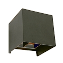 Steinhauer Steinhauer Outdoor wall luminaire, LED, 2 flames, with sensor, 2x3W, 2700K, IP54, black